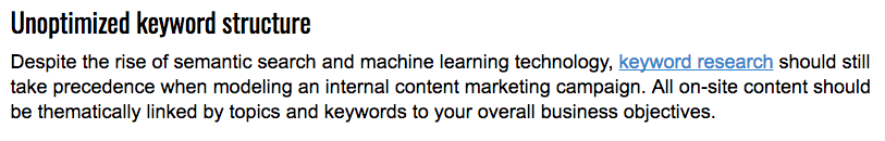 Example of an excerpt from a blog post containing a backlink.