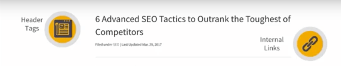 Header Tags Internal Links
