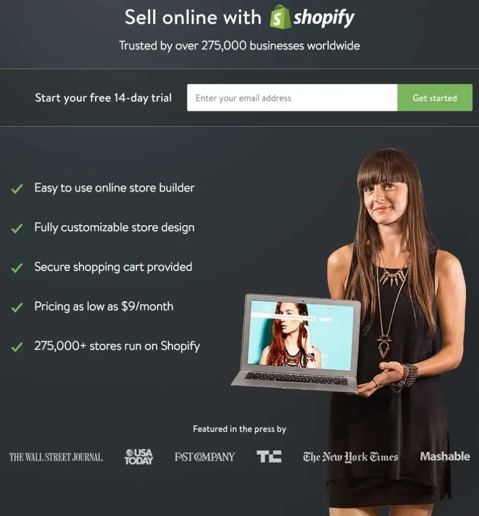Sell online with shopify