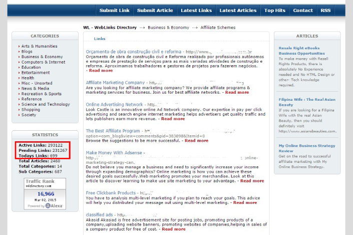 link directory submission example