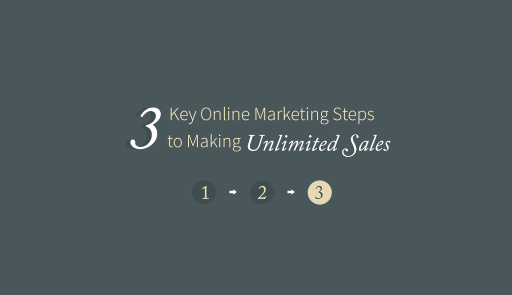 3 Key Online Marketing Steps to Making Unlimited Sales
